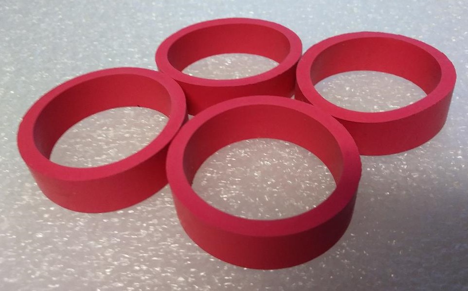 Standard 1.5" x .5" Red Rubber Flipper Rings for many Gottlieb Bally